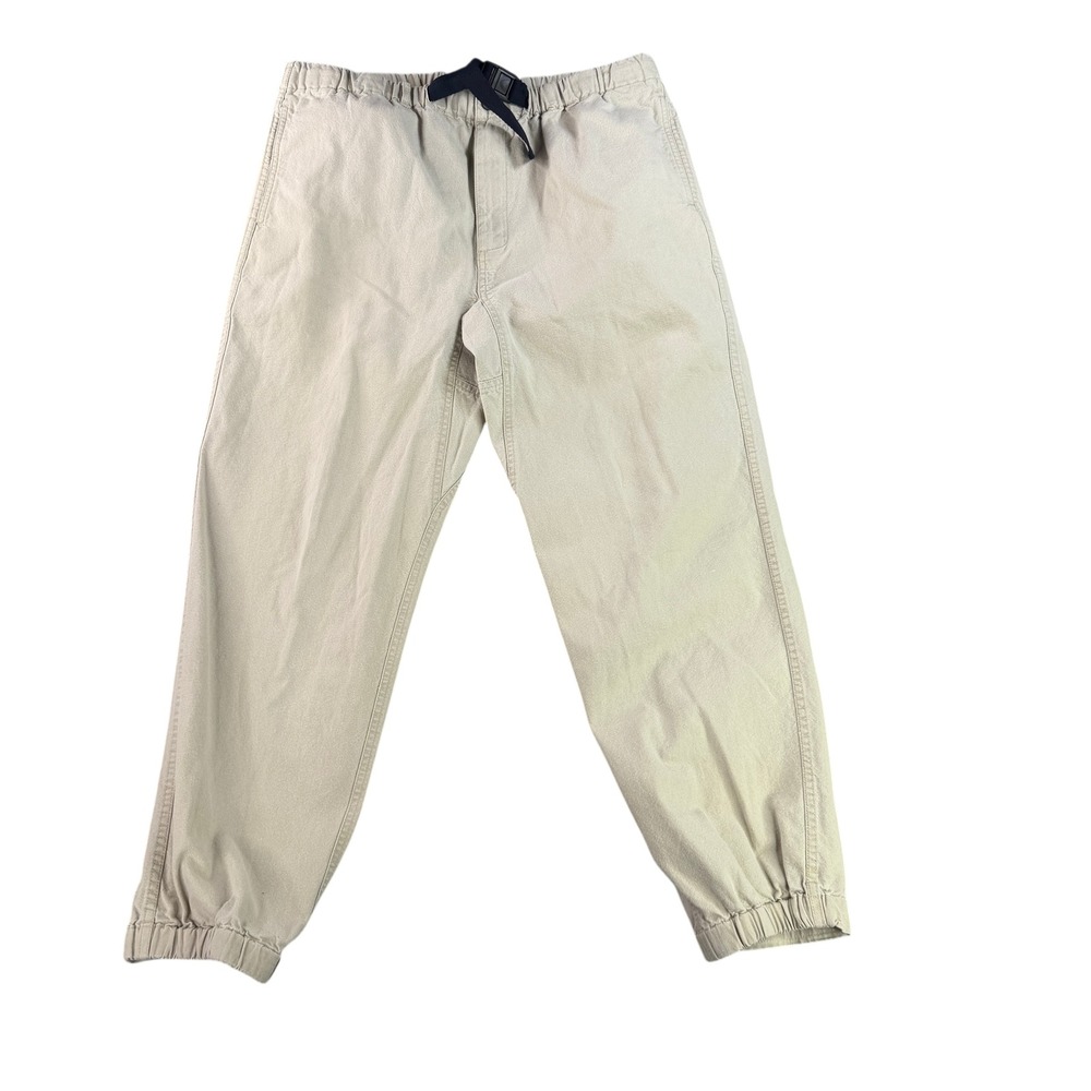Vintage Early Winters Climbing Pants Mens L Khaki Canvas Belted Jogger Gorpcore